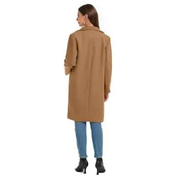 Omoone Women's Notched Lapel Wool Coats for All Occasions