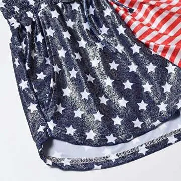 Perfashion Women's Shiny Metallic Shorts for Festivals