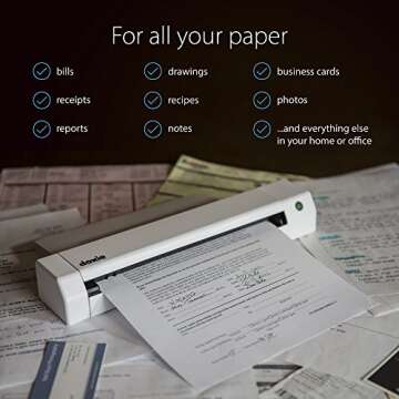 Doxie Go SE - Portable Document Scanner with Rechargeable Battery