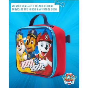 Fast Forward Kids Backpack - Disney Frozen Spider-Man Paw Patrol - 15" School Bookbag with Lunch Box for Boys and Girls, Paw Blue/Red