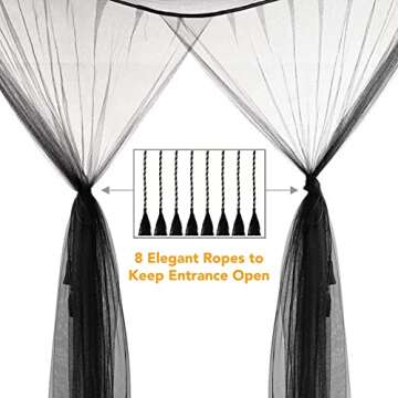 Elegant Twinkle Star Mosquito Net Canopy Bed Curtains for All Sizes