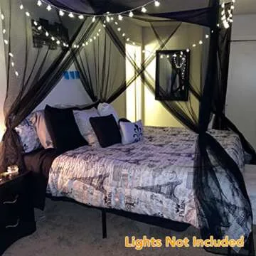 Elegant Twinkle Star Mosquito Net Canopy Bed Curtains for All Sizes