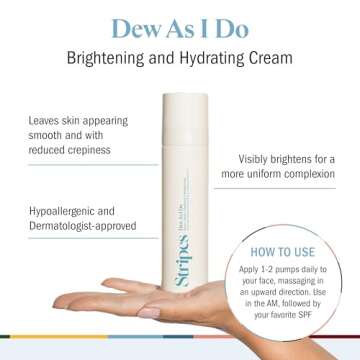 STRIPES Beauty Naomi Watts Dew As I Do Vitamin C Moisturizer To Brighten Hydrate With Hyaluronic Aci...
