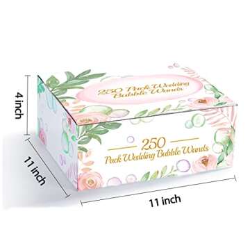 250 Pack Mini Bubble Wands Bulk, Party Favors for Weddings, Valentine's Day, Anniversaries, Celebrations, Graduation, Birthday for Boys Girls Kids Toddler Adults