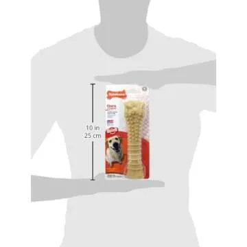 Nylabone Textured Knuckle Bone Power Chew Toy for Dogs, Durable & Tough Dog Toys for Aggressive Chewers, Peanut Butter Flavor, X-Large - Over 50 Ibs, 1 Count