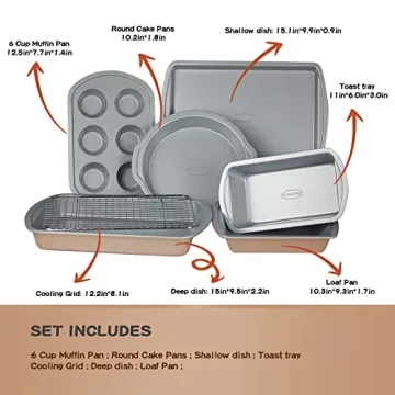 RavisingRidge 7-Piece Nonstick Baking Pans Set for All
