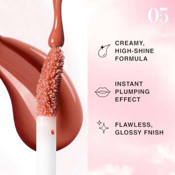 SELESTIA BEAUTY Lip Plumper Gloss for Fuller, Hydrated Lips