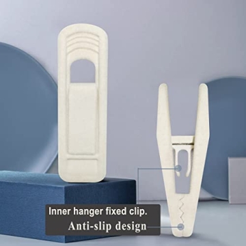 TOFIIGREM Velvet Hanger Clips - 20 Non-Slip Clips for Garments