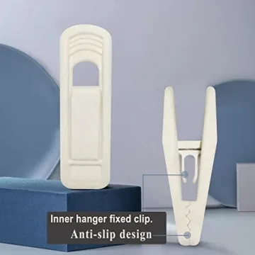 TOFIIGREM Velvet Hanger Clips - 20 Non-Slip Clips for Garments