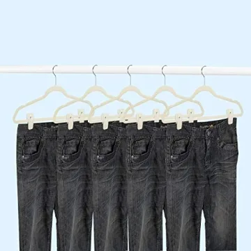 TOFIIGREM Velvet Hanger Clips - 20 Non-Slip Clips for Garments