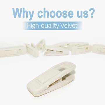 TOFIIGREM Velvet Hanger Clips - 20 Non-Slip Clips for Garments