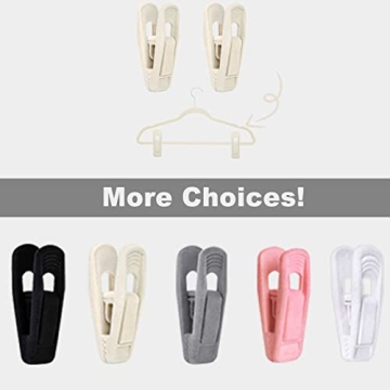TOFIIGREM Velvet Hanger Clips - 20 Non-Slip Clips for Garments