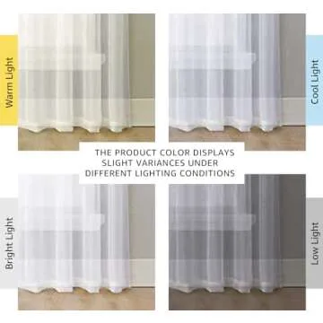 NICETOWN White Sheer Curtains 84 inches Long - Home Decoration Grommet Airy & Lightweight Elegant Wi...