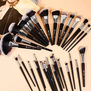 DUcare Makeup Brushes Professional 32Pcs Make up Brushes Set Premium Christmas Gift Synthetic Kabuki Foundation Blending Brush Face Powder Blush Concealers Eye Shadows