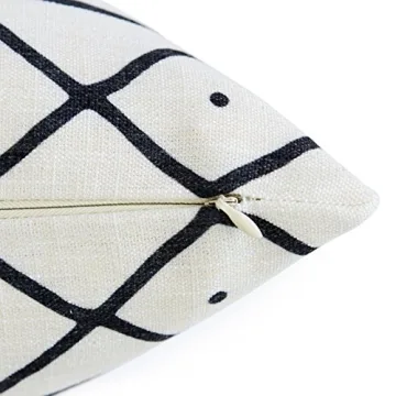 Hofdeco Premium Decorative Throw Pillow Case African MUD Cloth Print Bogolan Natural Dots and Line Pattern Heavy Weight Fabric Cushion Cover 20x20 Inches 50x50cm