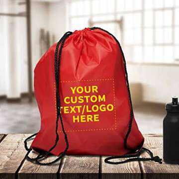 Customizable Drawstring Backpack for Gym & Travel