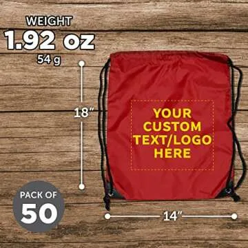 Customizable Drawstring Backpack for Gym & Travel