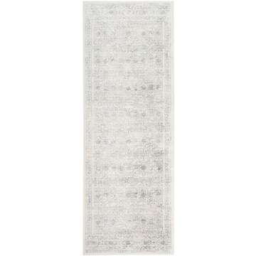 Livabliss Klaudia Trellis Modern Runner Area Rug,2'7" x 7'3",Light Grey