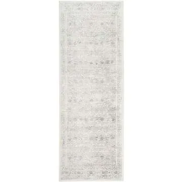 Livabliss Klaudia Trellis Modern Runner Area Rug,2'7" x 7'3",Light Grey