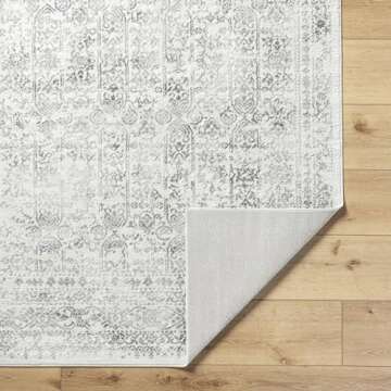 Livabliss Klaudia Trellis Modern Runner Area Rug,2'7" x 7'3",Light Grey