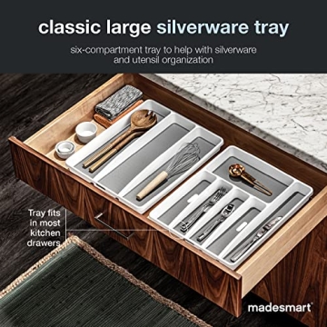 madesmart Classic Large Silverware Tray Perfect Organizer