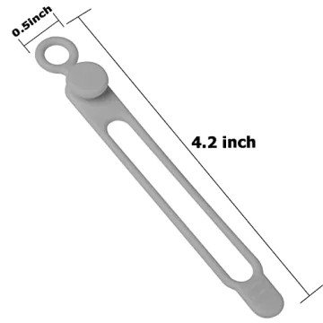 16 Silicone Cable Ties for Easy Organization and Storage