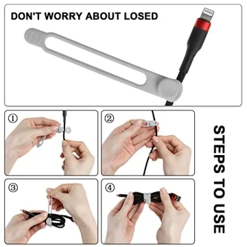 16 Silicone Cable Ties for Easy Organization and Storage