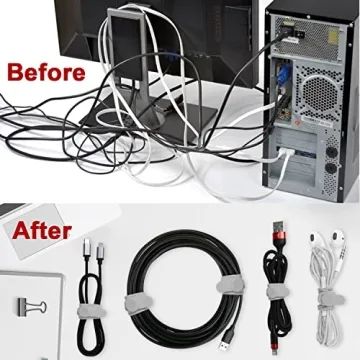 16 Silicone Cable Ties for Easy Organization and Storage