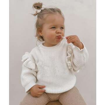 Warm MERSARIPHY Infant Baby Girl Sweater - Cozy Knit Pullover