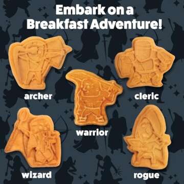 Dungeon Heroes Waffle Maker - Fun Fantasy Breakfasts for Kids