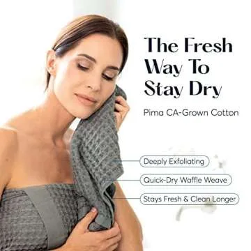 SUTERA Extra Absorbent Silverthread Washcloths Set