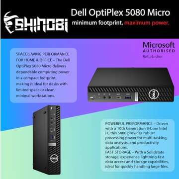 Dell OptiPlex 5080 Micro PC With Intel i7, 32GB RAM & 1TB SSD