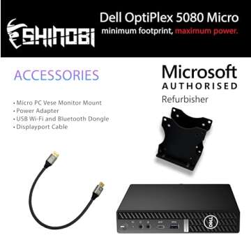 Dell OptiPlex 5080 Micro PC Fast 32GB RAM 1TB SSD