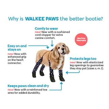 Walkee Paws Snug Fit Dog Leggings, The World’s First Dog Leggings That are Dog Shoes, Dog Boots and Dog Socks All in One, As Seen on Shark Tank (Confetti, S)