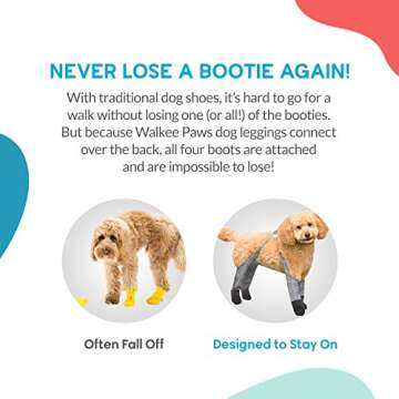 Walkee Paws Snug Fit Dog Leggings, The World’s First Dog Leggings That are Dog Shoes, Dog Boots and Dog Socks All in One, As Seen on Shark Tank (Confetti, S)