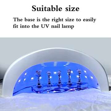 ZOQINI 1Set Acrylic Nail Stand with 42pcs Reusable Putty Metal Nail Holder for Painting Nail Display Stand Nail Hand Practice Nail Tip Stand Magnetic Nail Art Tools DIY for Homes and Salons