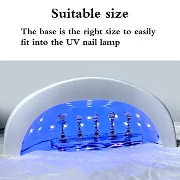 ZOQINI 1Set Acrylic Nail Stand with 42pcs Reusable Putty Metal Nail Holder for Painting Nail Display Stand Nail Hand Practice Nail Tip Stand Magnetic Nail Art Tools DIY for Homes and Salons