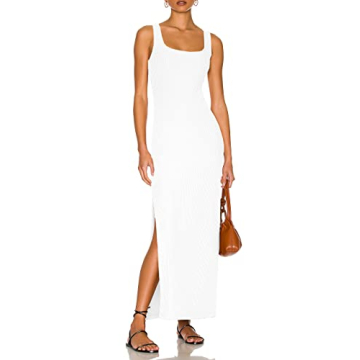 Elegant Backless Maxi Dress High Slit ALENDA DANMOS