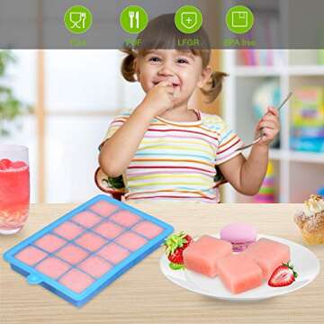 BomStar Silicone Ice Cube Trays for Drinks and Cocktails