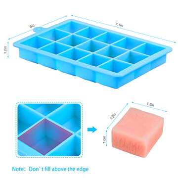 BomStar Silicone Ice Cube Trays for Drinks and Cocktails