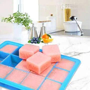 BomStar Silicone Ice Cube Trays for Drinks and Cocktails