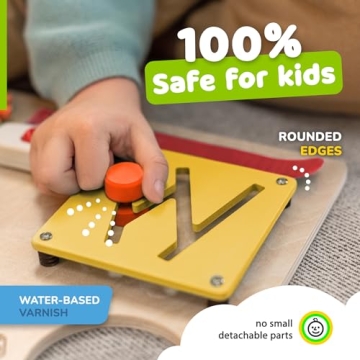 deMoca Montessori Busy Board for Toddlers and Kids