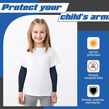 Xuhal Kids Arm Sleeves for UV Protection and Comfort
