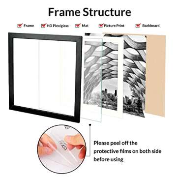 LaVie Home 12x12 Black Frame Set for Gallery Wall