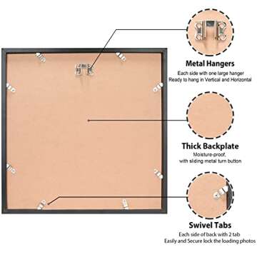 LaVie Home 12x12 Black Frame Set for Gallery Wall