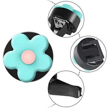 Frienda 8 Pieces Daisy Flower Air Freshener Cute Flower Car Clips Air Vent Clip Car Accessories Interior Decor for Women Girls Charm Colorful Air Vent Decorations(Vibrant Colors)