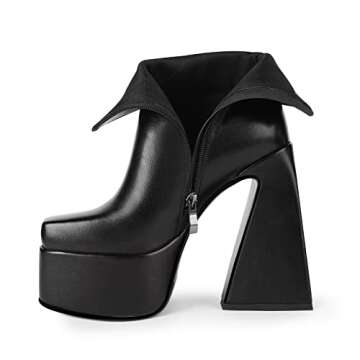 Wetkiss Black Platform Boots - Stylish & Comfortable