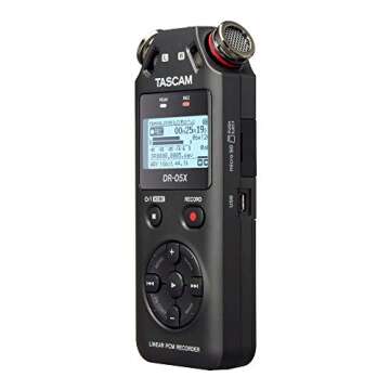 Tascam DR-05X Stereo Handheld Digital Audio Portable Recorder and USB Audio Interface, Pro Field, AV...