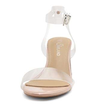 Shoe Land SL-Amaya Women's Stylish Low Heels Open Toe Ankle Strap Dress Sandals