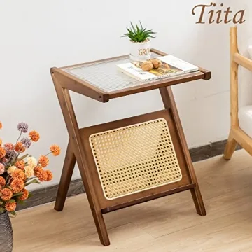 Stylish Tiita Rattan Nightstand Side Table for Modern Homes